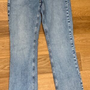 ZARA High-Rise Flared Jeans with Side Slits – NWT – Size 6